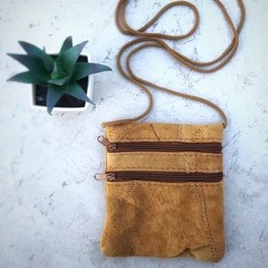 Suede Cross Body Mini Bag